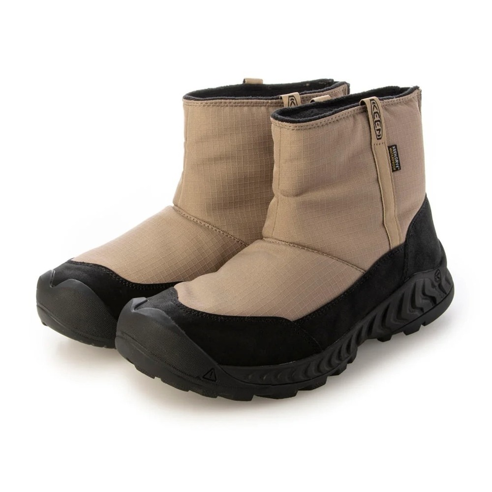 Keen Hood Nxis Pull-On Waterproof Boots Men Sz 10.5 Brindle Black Insulated